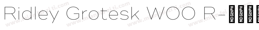 Ridley Grotesk W00 R字体转换